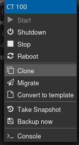 Clone container