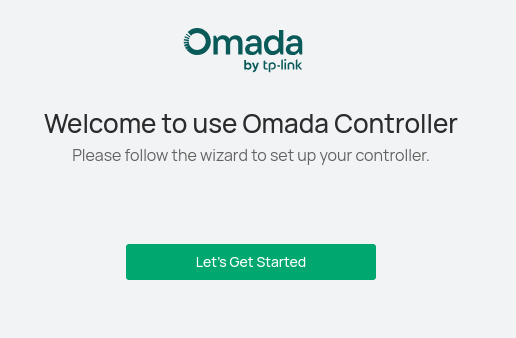 Omada welcome screen